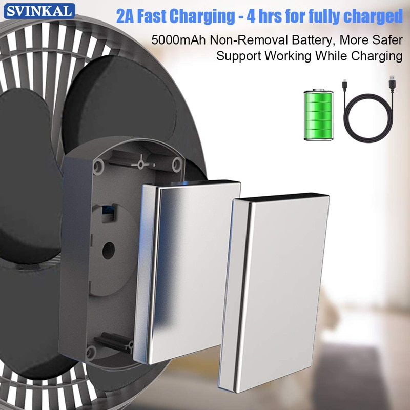 ATEnge Portable Air Conditioner Camping Fan,Air Cooler For Room,Ceiling Wireless Pedestal Ventilador,Fan Clip 5v for stroller,pc